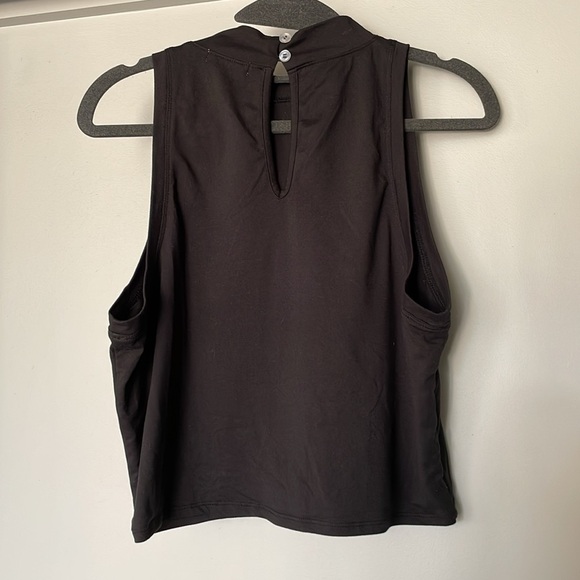 BP mock turtleneck cropped tank / pure black / L - Picture 2 of 8